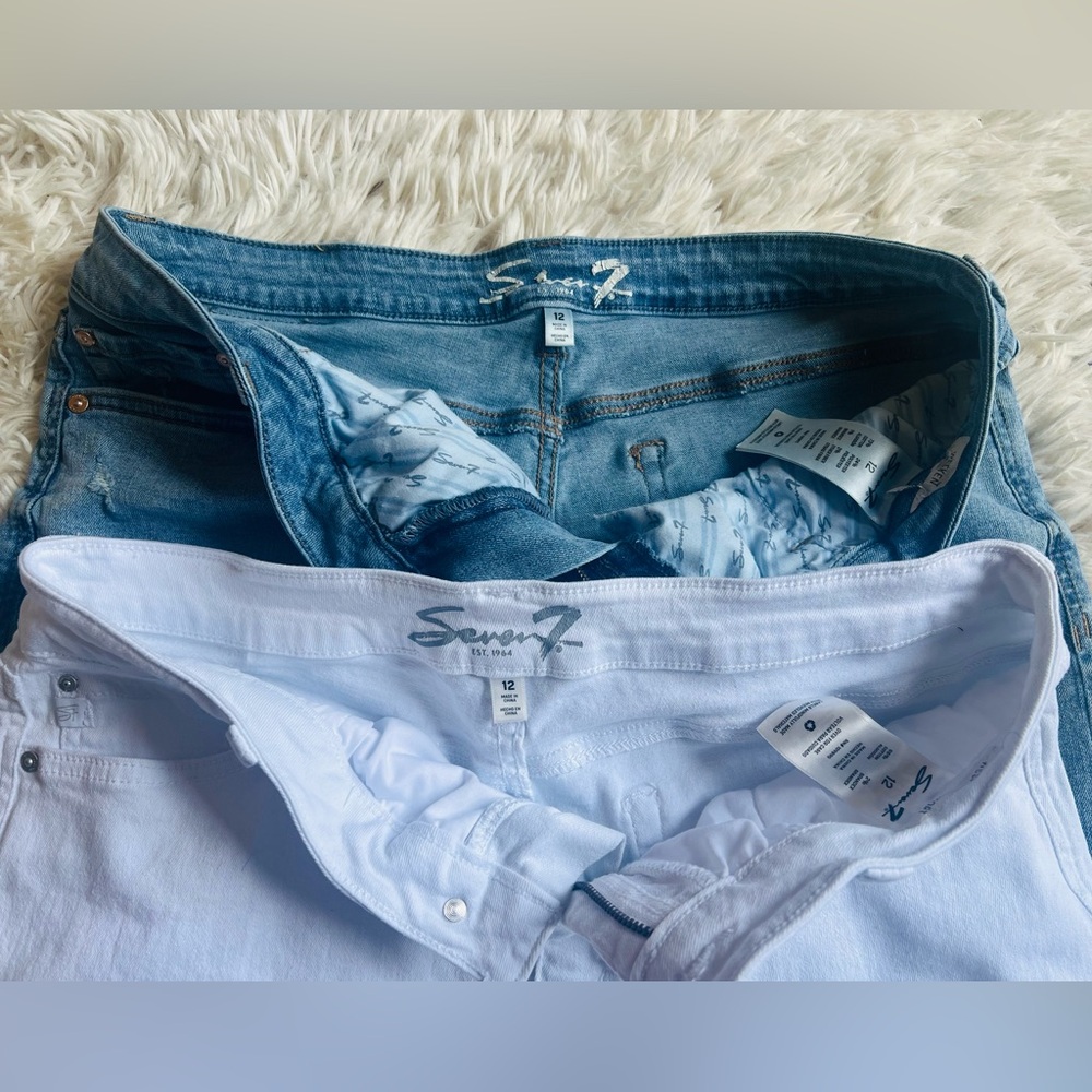 Seven7 Denim and White Jeans Combo